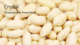  Presentation with groundnut roasted peanuts peanut oil - Beautiful slide deck featuring testis - close-up of peanuts background backdrop and a  colored foreground