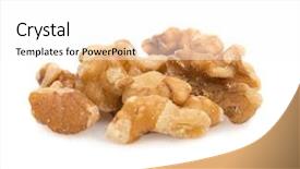  Presentation with floral border over white - Audience pleasing PPT layouts consisting of testis - close-up of walnuts over white backdrop and a white colored foreground