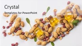  Presentation with peanuts - Audience pleasing slide deck consisting of testis - natural peanuts with oil backdrop and a white colored foreground