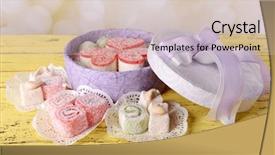  Presentation with aesthetic sweets - Presentation theme with testis - present box with sweets background and a lemonade colored foreground