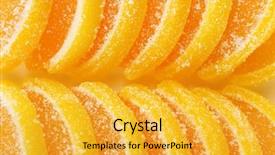  Presentation with jelly - Cool new presentation theme with testis - testy jelly candies close up backdrop and a yellow colored foreground