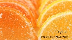  Presentation with jelly - Colorful theme enhanced with testis - testy jelly candies close up backdrop and a yellow colored foreground