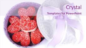  Presentation with jelly - Colorful PPT layouts enhanced with testis - testy jelly candies in present backdrop and a sky blue colored foreground