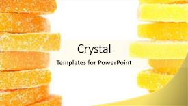  Presentation with jelly - Slides enhanced with testis - testy jelly candies isolated background and a  colored foreground