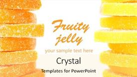  Presentation with jellies colorful candy and jelly - PPT theme having testis - testy jelly candies isolated background and a blonde colored foreground
