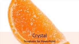  Presentation with peppermint candy cane on white - Slide deck consisting of testis - testy jelly candy isolated background and a gold colored foreground