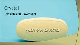  Presentation with medical pills - Presentation design featuring testosterone-pharmaceutical-medicine-pills-tablet background and a arctic colored foreground