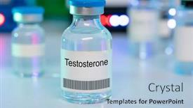  Presentation with injection - Slides consisting of testosterone-testosterone-medical-liquid background and a light blue colored foreground