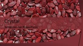  Presentation with foods - PPT theme consisting of tet holiday - red roasted watermelon seeds lunar background and a tawny brown colored foreground
