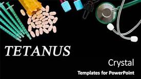  Presentation with tetanus - Presentation theme with tetanus-text-on-medical-background background and a black colored foreground