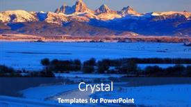  Presentation with winter river - Presentation design enhanced with tetons-tetons-mountain-range background and a ocean colored foreground