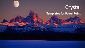  Presentation with glow - Colorful presentation theme enhanced with tetons tetons mountains rugged backdrop and a gray colored foreground
