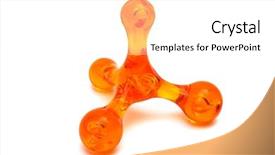  Presentation with plastic - Audience pleasing PPT theme consisting of tetraeder - orange plastic massager backdrop and a white colored foreground