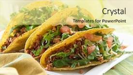  Presentation with taco - PPT theme featuring  background and a  colored foreground.