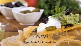 Presentation with nachos - Presentation theme enhanced with tex mex - everybodys favorite nachos with lots background and a yellow colored foreground