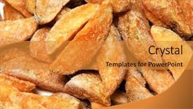  Presentation with french fries - Amazing PPT theme having tex mex - french fries close-up backdrop and a  colored foreground