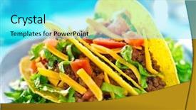  Presentation with mexican food - Amazing presentation having tex mex - mexican food - hard shell backdrop and a cyan colored foreground