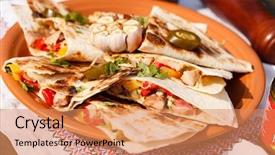  Presentation with tortilla - PPT theme having tex mex - tortilla background and a coral colored foreground