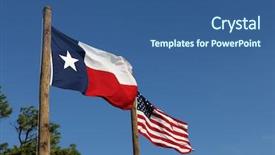  Presentation with texas state flag - Slide deck having texas and us flags background and a ocean colored foreground