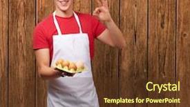  Presentation with good - Cool new presentation theme with texas chicken - portrait of a young cook backdrop and a tawny brown colored foreground