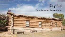  Presentation with arizona flag - Cool new presentation theme with texas flag - historial outpost of the wild backdrop and a light blue colored foreground