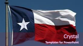  Presentation with flapping - Presentation theme with texas flag flapping boldly background and a wine colored foreground