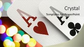  Presentation with texas - Audience pleasing PPT theme consisting of texas hold em - aces backdrop and a light gray colored foreground