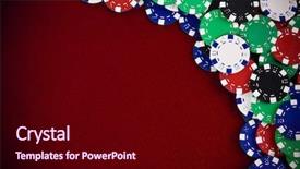  Presentation with copy space leadership - Theme with texas hold em - gambling chips on red copy background and a  colored foreground
