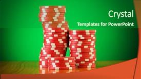  Presentation with texas - Audience pleasing slide deck consisting of texas hold em - stack of casino chips backdrop and a  colored foreground