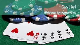  Presentation with poker chips - Amazing presentation theme having texas holdem - cards and chips for poker backdrop and a ocean colored foreground