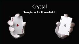  Presentation with black babies hands and feet - PPT layouts consisting of texas holdem - cards in hands isolated background and a black colored foreground