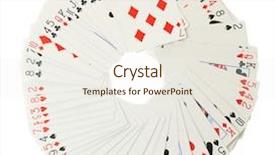  Presentation with texas holdem - Theme featuring texas holdem - cards isolated on white background and a sky blue colored foreground