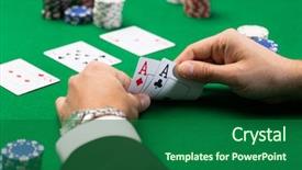  Presentation with texas holdem - Cool new theme with texas holdem - casino gambling poker people backdrop and a ocean colored foreground