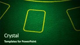  Presentation with texas holdem - Colorful PPT layouts enhanced with texas holdem - part of poker table backdrop and a forest green colored foreground