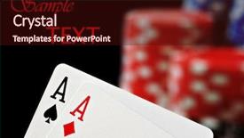  Presentation with texas holdem - PPT layouts featuring texas holdem - playing cards pair of aces background and a wine colored foreground