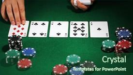  Presentation with texas holdem - Colorful presentation theme enhanced with texas holdem - poker setting on green table backdrop and a forest green colored foreground