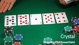  Presentation with texas holdem - Cool new slides with texas holdem - poker setting on green table backdrop and a ocean colored foreground