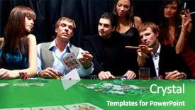  Presentation with texas holdem - Beautiful presentation featuring texas holdem - stylish man in black suit backdrop and a shamrock green colored foreground