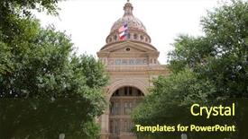  Presentation with capitol - Colorful slide deck enhanced with texas state capitol building amongst backdrop and a tawny brown colored foreground