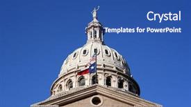  Presentation with texas state flag - Cool new slides with texas state capitol building backdrop and a ocean colored foreground