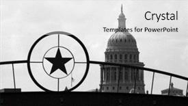  Presentation with texas state flag - Colorful presentation enhanced with texas state capitol building backdrop and a white colored foreground