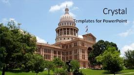  Presentation with texas state flag - Colorful slide deck enhanced with texas state capitol building backdrop and a light blue colored foreground