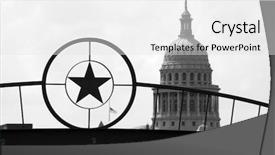  Presentation with texas state flag - Audience pleasing PPT theme consisting of texas state capitol building backdrop and a white colored foreground