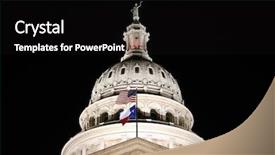  Presentation with texas state flag - Beautiful presentation theme featuring texas state capitol building backdrop and a black colored foreground