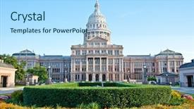  Presentation with texas state flag - Slides enhanced with texas state capitol building background and a light blue colored foreground