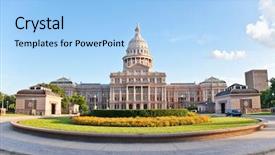  Presentation with texas state flag - PPT layouts consisting of texas state capitol building background and a light blue colored foreground