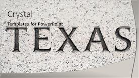  Presentation with granite - PPT theme consisting of texas-state-name-engraved background and a light gray colored foreground