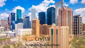  Presentation with houston - Slide deck enhanced with texas usa downtown city skyline background and a coral colored foreground
