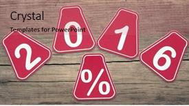  Presentation with 2018 goals text on white - Beautiful slide set featuring text 2016 on old wood backdrop and a  colored foreground