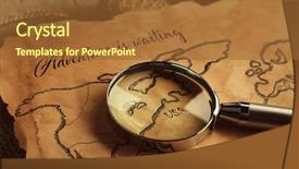  Presentation with old map - Theme enhanced with text adventure is waiting background and a tawny brown colored foreground